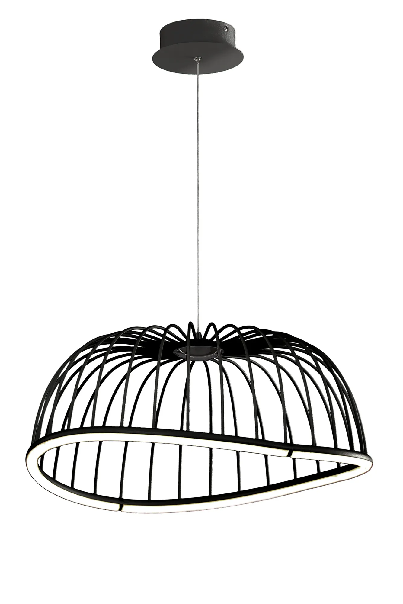 M6684  Celeste Pendant 61cm Round 30W LED Black